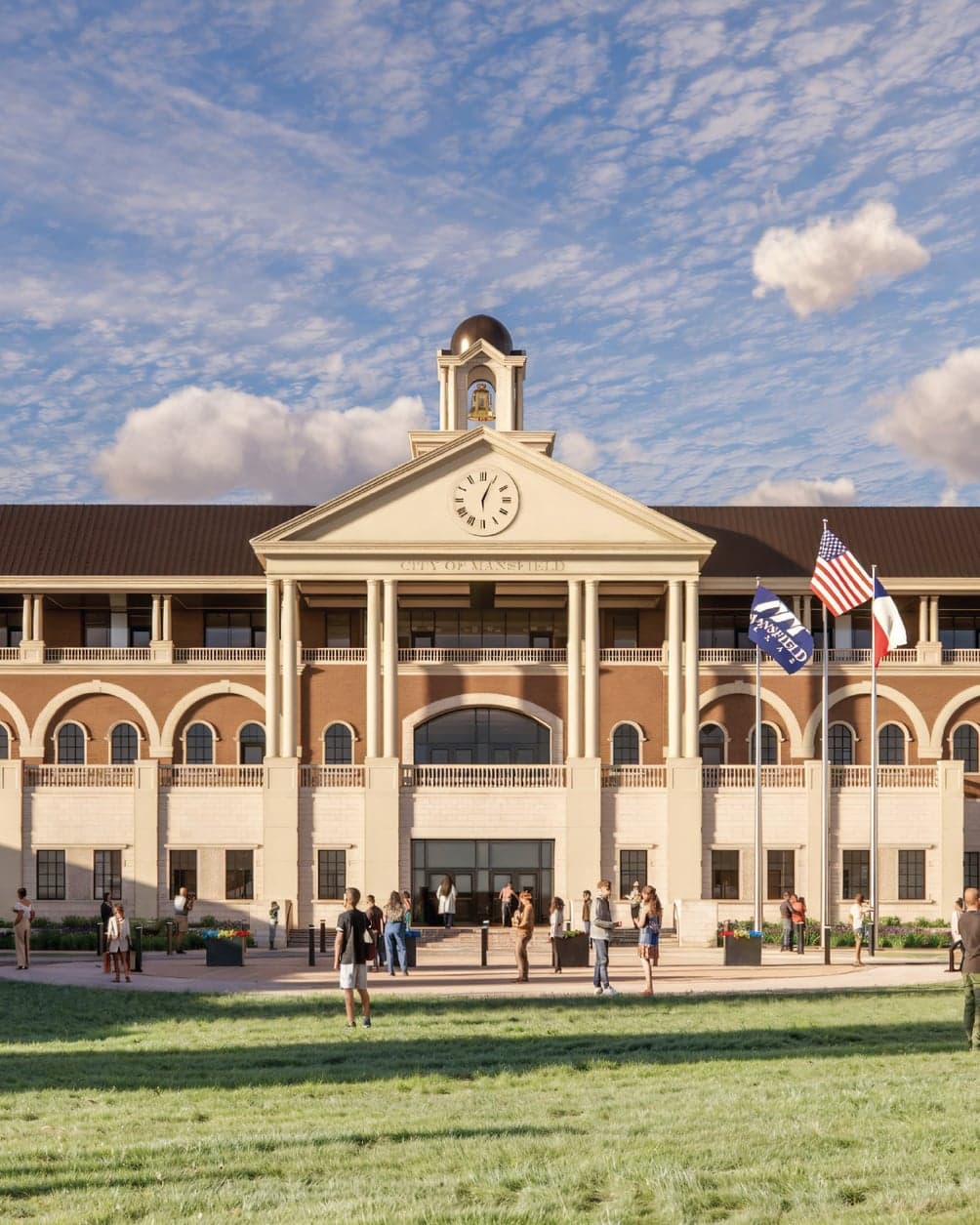 Mansfield City Hall in downtown Mansfield, Texas